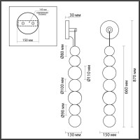  - Бра Odeon Light Crystal 5007/13WL