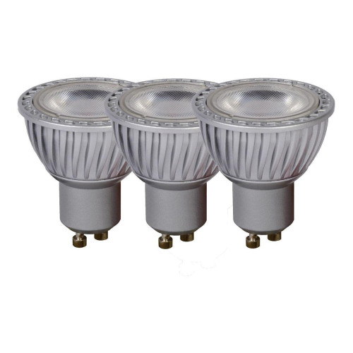 Лампа светодиодная диммируемая Lucide GU10 5W 3000K серая (3 шт.) 49006/15/36 