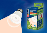  - Лампа светодиодная для растений Uniel E27 10W прозрачная LED-A60-10W/SPFR/E27/CL PLP01WH UL-00001820