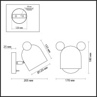  - Спот Odeon Light Mickey 4732/1W