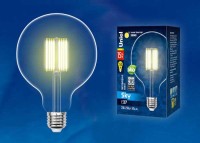  - Лампа светодиодная филаментная Uniel E27 15W 3000K прозрачная LED-G125-15W/3000K/E27/CL PLS02WH UL-00004860