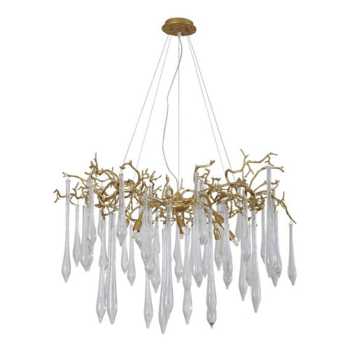 Подвесная люстра Crystal Lux Reina SP8 D1000 Gold Pearl 