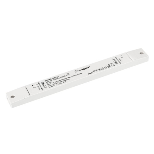 Блок питания ARV-SP-24030-LINEAR-PFC (24V, 1.25A, 30W) (Arlight, IP20 Пластик, 5 лет) Источник напряжения с гальванической развязкой для светодиодных изделий. Входное напряжение 220-240 VAC. Выходные параметры: 24 В, 1.25 А, 30 Вт. Встроенный PFC >0,9. Тонкий пластиковый корпус IP 20. Габаритные размеры длина 300 мм, ширина 30 мм, высота 16 мм. Гарантийный срок 5 лет.