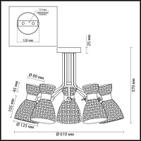  - Потолочная люстра Lumion Jackie 3704/5C