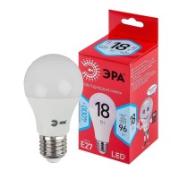  - Лампа светодиодная ЭРА E27 18W 4000K матовая LED A65-18W-840-E27 R Б0052381