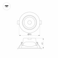  - Светильник LTD-POLAR-TURN-R90-7W Day4000 (WH, 36 deg, 230V) (Arlight, IP20 Пластик, 3 года)