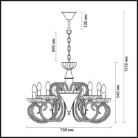  - Подвесная люстра Odeon Light Zefiro 3932/8
