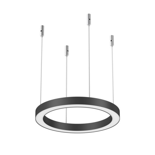 Светильник SP-LINE-HANG-ARC-O3535-D350-35W Day4000 (BLACK, 230V) (Arlight, Металл) Светильник КОЛЬЦО из профиля SL-ARC-3535-D320-A90 BLACK, свечение вниз, цвет Дневной 4000 K