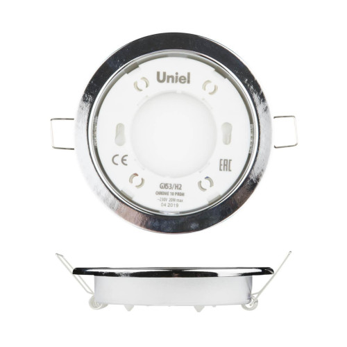 Встраиваемый светильник Uniel GX53/H2 Chrome 10 Prom UL-00005052 