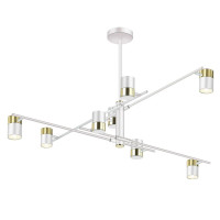  - Подвесная люстра Lumien Hall Саурис LH8020/8P-WT-GD