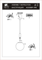 - Подвесной светильник Arte Lamp Bolla-Sola A3330SP-1PB