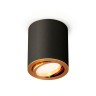 Комплект накладного поворотного светильника Ambrella light XS7422003 SBK/PYG черный песок/золото желтое полированное (C7422, N7004) - Комплект накладного поворотного светильника Ambrella light XS7422003 SBK/PYG черный песок/золото желтое полированное (C7422, N7004)