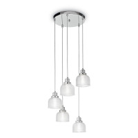  - Подвесная люстра Ideal Lux Ruby SP5 Cromo 153100
