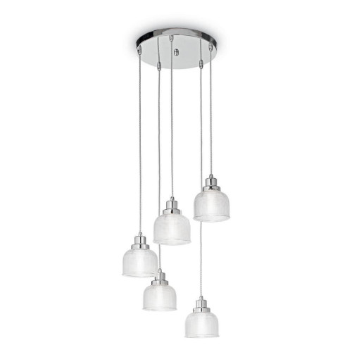 Подвесная люстра Ideal Lux Ruby SP5 Cromo 153100 