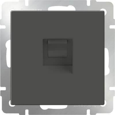 Телефонная розетка Werkel RJ-11 серо-коричневая WL07-RJ-11 4690389054082 