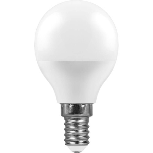 Лампа светодиодная Feron E14 11W 6400K Шар Матовая LB-750 25948 