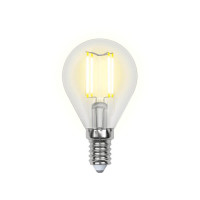  - Лампа светодиодная филаментная Uniel E14 6W 3000K прозрачная LED-G45-6W/WW/E14/CL UL-00000197