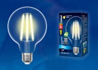  - Лампа светодиодная филаментная Uniel E27 10W 3000K прозрачная LED-G95-10W/3000K/E27/CL PLS02WH UL-00004862