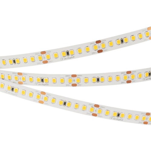 Лента RT-A168-10mm 24V Warm3500 (17 W/m, IP20, 2835, 5m) (Arlight, Открытый) 