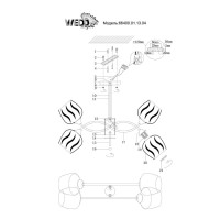  - Потолочная люстра Wedo Light Долиани 66400.01.13.04