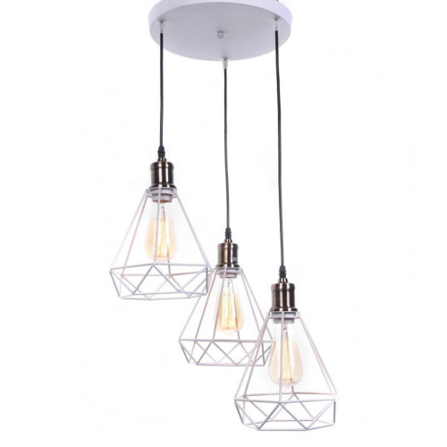 Подвесная люстра Lumina Deco Cobi LDP 11609-3 WT 