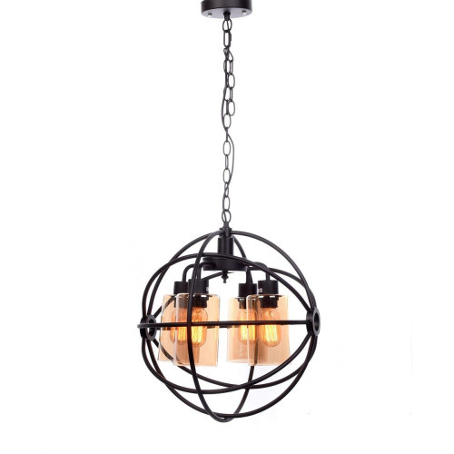 Подвесная люстра Lumina Deco Stradi LDP 11509-4 BK 