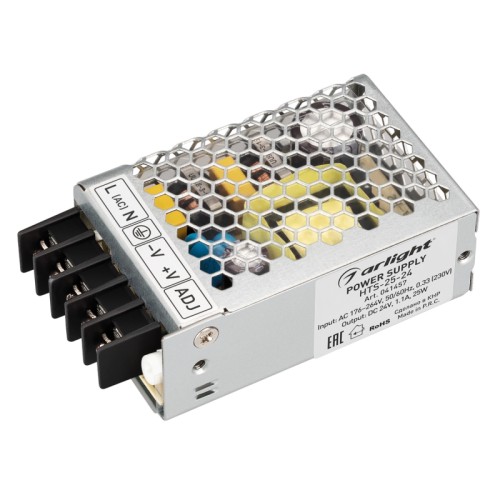 Блок питания HTS-25-24 (24V, 1.1A, 25W) (Arlight, IP20 Сетка, 3 года) 