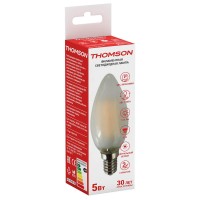  - Лампа светодиодная филаментная Thomson E14 5W 4500K свеча матовая TH-B2135