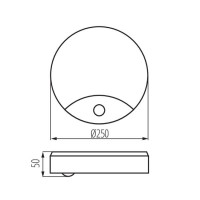  - Светильник настенный с датчиком Kanlux SANSO LED 15W-NW-SE 26520