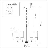  - Подвесная люстра Odeon Light Stepi 4659/8