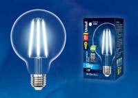  - Лампа светодиодная филаментная Uniel E27 10W 4000K прозрачная LED-G95-10W/4000K/E27/CL PLS02WH UL-00004863