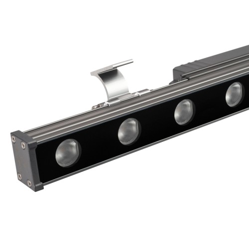 Линейный прожектор AR-LINE-500-9W Warm3000 (GR, 15x60 deg, 230V) (Arlight, IP65 Металл, 3 года) 