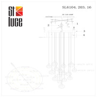  - Подвесная светодиодная люстра ST Luce Montecelio SL6104.203.16