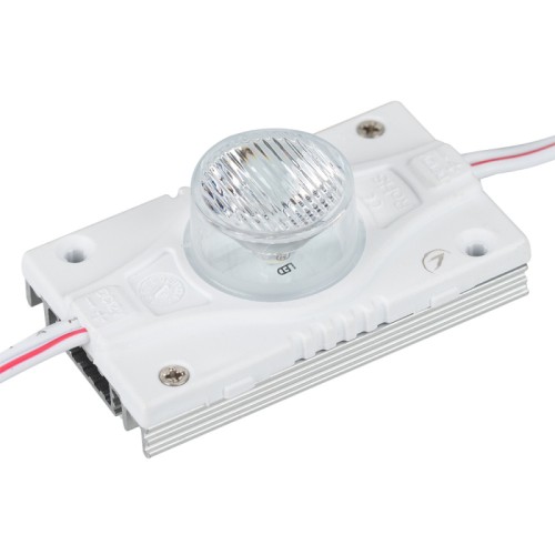 Модуль герметичный ARL-ORION-S30-12V White 15x55 deg (3535, 1 LED) (Arlight, Закрытый) Герметичный светодиодный модуль IP67, БЕЛЫЙ 6000–7000 К, напряжение 12 В, мощность 3 Вт, св. поток 220 лм, 1 светодиод SMD 3535, угол 15/55°. 20 шт на проводе, расстояние между центрами модулей 150 мм, длина провода между модулями 93 мм, рекомендуемая глубина установки 100–200 мм. Размер 57×33×21 мм. Гарантия 5 лет. Технология Constant Current