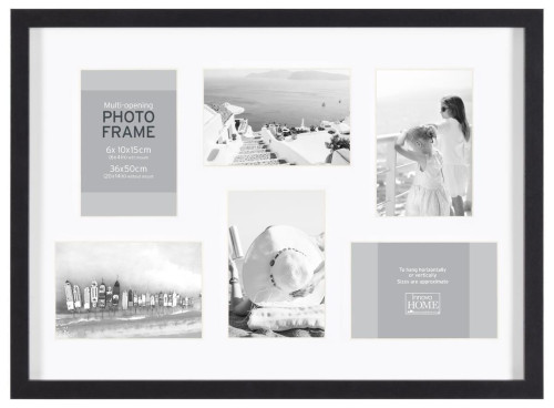 Фоторамка Innova PI01506 Ф/рамка 6 фото, 6x10*15cm Block frame, черный, МДФ (4) Б0046333 