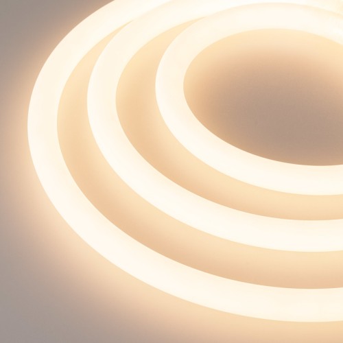 Лента герметичная MOONLIGHT-TOP-A336-D18mm 24V Warm2700 360deg (14.4 W/m, IP65, 2835, 5m, wire x1) (Arlight, Вывод прямой, 3 года) 
