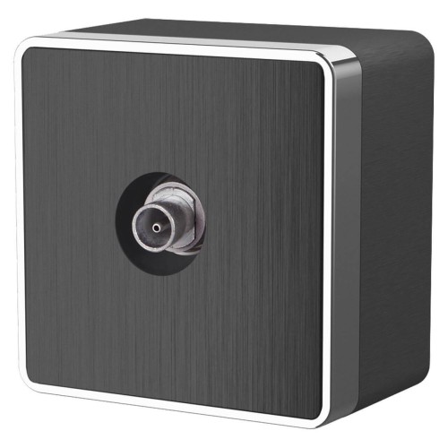 ТВ-розетка оконечная Werkel Gallant графит рифленый WL15-21-01 4690389128301 
