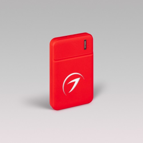 Внешний аккумулятор с подсветкой Skyline 5000mAh красный КРАСН, гравировка 1+0 (Arlight, -) 