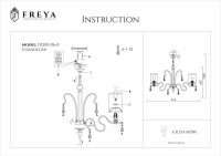  - Подвесная люстра Freya Faust FR2300-PL-06-BZ