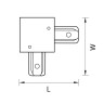Коннектор L-образный Lightstar Barra 501127 - Коннектор L-образный Lightstar Barra 501127