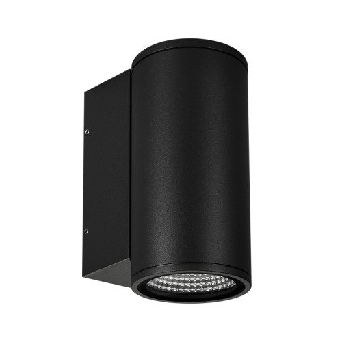 Светильник LGD-FORMA-WALL-R90-12W Warm3000 (BK, 44 deg, 230V) (Arlight, IP54 Металл, 3 года) Накладной настенный светильник 12Вт, черный алюминиевый корпус, оптическое закаленное стекло. Цвет ТЕПЛЫЙ БЕЛЫЙ 3000K, св.поток 860лм, CRI(Ra)>80, угол 44°, свет вверх или вниз. Размер 133x90x182м. IP54. Питание AC230V, 12Вт, встроенный драйвер.