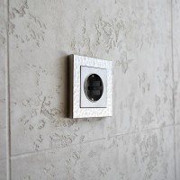  - Розетка с заземлением Werkel cеребряный рифленый W1171009 4690389159701