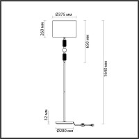  - Торшер Odeon Light Candy 4861/1F