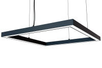  - Линейный подвесной светильник SP-SQUARE-HANG-5050-3000X2000-240W Warm 3000  (BLACK, 230V)