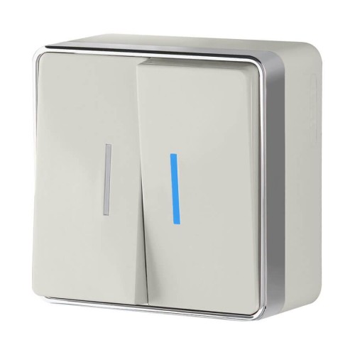 Выключатель двухклавишный с подсветкой Werkel Gallant слоновая кость W5020103 4690389164187 