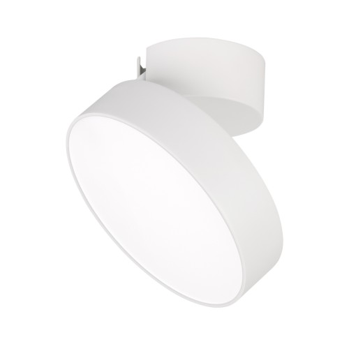 Светильник SP-RONDO-FLAP-R175-16W Day4000 (WH, 110 deg) (Arlight, IP40 Металл, 3 года) Накладной откидной светильник 16Вт, белый круглый корпус. Цвет ДНЕВНОЙ 4000K, св.поток 1328лм, CRI(Ra)>90, угол 110°. Размер светильника Ф175x38мм, размер чаши Ф95x45мм. Питание AC220-240V, 16Вт, драйвер встроенный (400mA, 30-42V). Поворачивается вокруг своей оси на 350° и отклоняется на 90°.