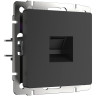 Телефонная розетка RJ-11 Werkel черный матовый W1182008 4690389156960 - Телефонная розетка RJ-11 Werkel черный матовый W1182008 4690389156960
