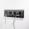 Телефонная розетка RJ-11 Werkel черный матовый W1182008 4690389156960 - Телефонная розетка RJ-11 Werkel черный матовый W1182008 4690389156960