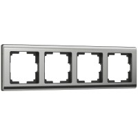 Рамка Werkel Metallic на 4 поста глянцевый никель WL02-Frame-04 4690389045936