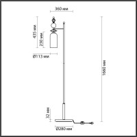  - Торшер Odeon Light Bizet 4855/1F